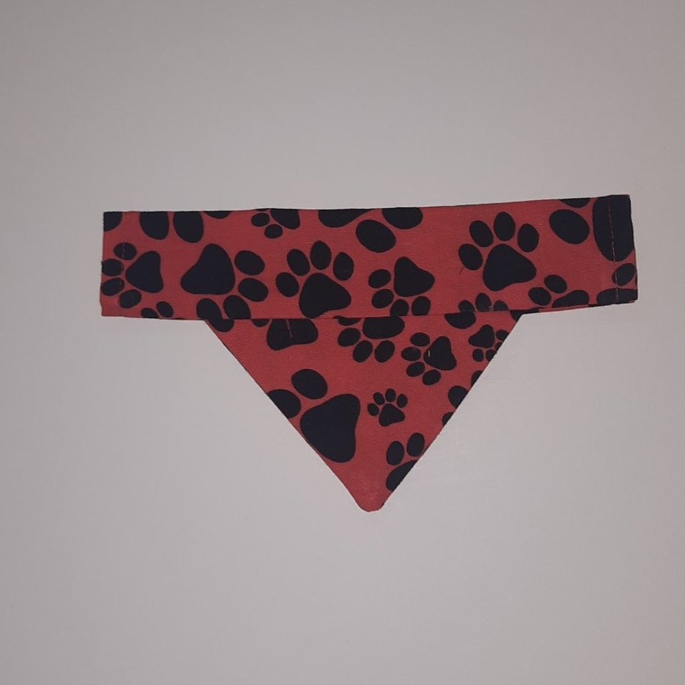 Fancy Pet Scarf Dog Bandana Red Paw print